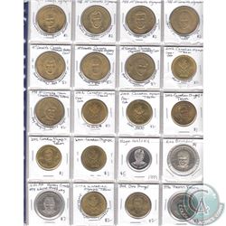 Lot of 20x Canadian Olympic Team Hockey Player Medallions in Plastic 20-Pocket Page. 20pcs