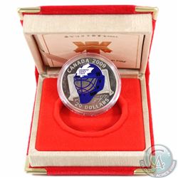 2009 Canada $20 Toronto Maple Leafs NHL Goalie Mask Sterling Silver Coin. Comes encapsulated in red 