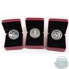 Image 1 : Lot of 3x Canada $10 Fine Silver Coins Encapsulated in Red RCM Display Boxes. You will receive Inuks