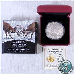 RCM Issue: 2014 Canada $20 The White-Tailed Deer - A Challenge Fine Silver Coin (TAX Exempt)