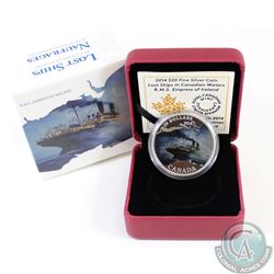 2014 $20 Lost Ships in Canadian Waters - Empress of Ireland Fine Silver Coin (TAX Exempt)