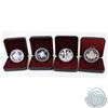 Image 1 : Lot of 4x Canada Commemorative Proof Sterling Silver Dollars Encapsulated in Black RCM Display Boxes