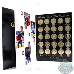 Estate Lot of Official 1996-1997 Hockey Greats Limited Edition Coin Collection in Cardboard Folder. 