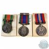 Image 1 : Lot of 3x Canada World War II Sterling Silver Medals with Ribbons Still Attached and in Original Box