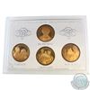 Image 1 : 1900-1980 H.M. Queen Elizabeth The Queen Mother 4-coin Medal Set in Hard Plastic Holder. The Commemo