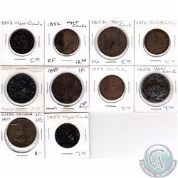 Estate Lot of 10x Various Canadian Bank Tokens from Upper Canada, Bank of Montreal, Nova Scotia Date