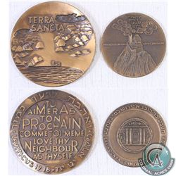 2x "State of Israel "Love thy Neighbour as thy Self" & "Bar-Kochba, City of Jerusalem" Medallions. 2