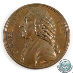 Repeal of the Stamp Act 1766 William Pitt 40mm in diameter Bronze coin by Pingo.