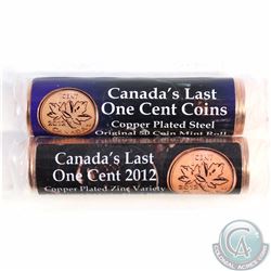 2012 Canada Special Wrapped Magnetic and 2012 Special Wrapped Non-Magnetic Canada 1-cent Original Ro