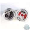 Image 1 : 2015 Canada 25-cent Flag & Poppy Original Rolls of 40pcs with some of the coins being Coloured. 2pcs