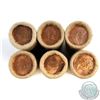 Image 1 : Lot of 6x Canada Double Head 1-cent Original Rolls of 50pcs. The dates of these rolls are unknown. 6