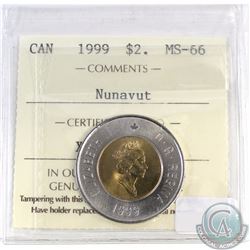 $2 Canada 1999 Nunavut ICCS Certified MS-66