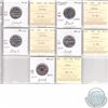 Image 1 : Mixed Page of 5x Canada 25-cent Dated 2006-2008 ICCS Certified MS-65. These coins were initially Cer