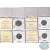 Image 1 : Mixed Page of 4x Canada 25-cent Dated 1991-1995 ICCS Certified MS-64, MS-65 & MS-67 Numismatic BU. T