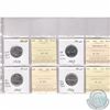 Image 1 : Mixed Page of 4x Canada 25-cent Dated 1982-1986 ICCS Certified MS-64 & MS-66 Numismatic BU. These co