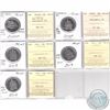Image 1 : Mixed Page of 5x Canada 50-cent Dated 2003-2015 ICCS Certified MS-65 & MS-66/67 Numismatic BU. These