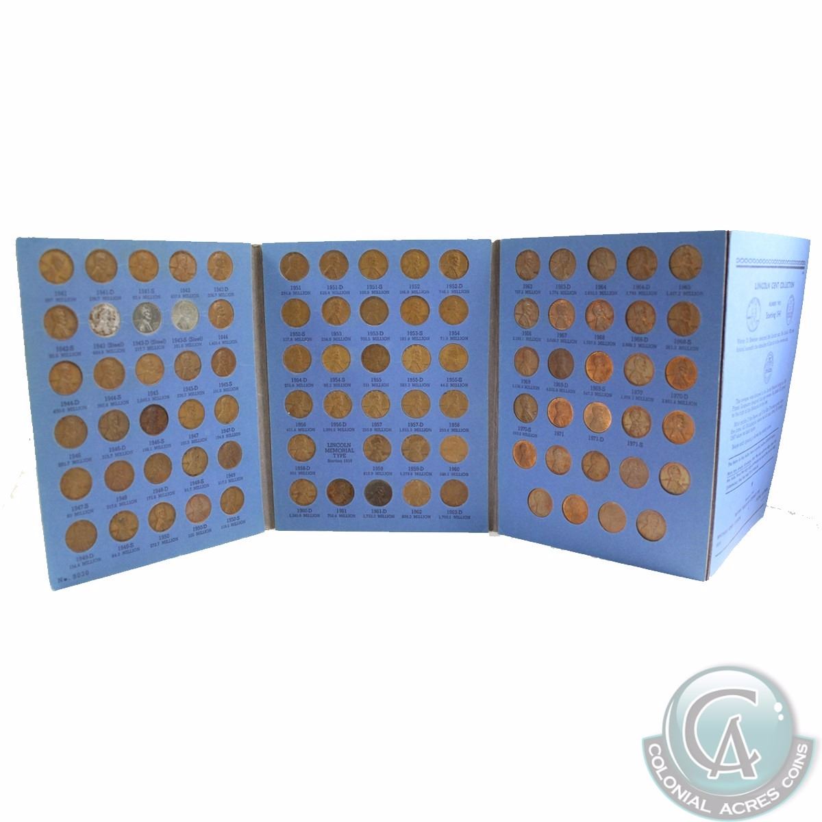 Estate Lot: Lincoln Cent Collection Starting 1941 #2 Full Book. You