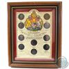 Image 1 : Canadian 50-cent Collection in Wooden Frame. This 10-coin set features the obverse and reverse of ev