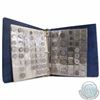 Image 1 : Estate Lot of Miscellaneous Coinage from All Around the World in Plastic Sheets Inside Blue Vinyl Bi