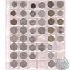 Image 2 : Estate Lot of Miscellaneous Coinage from All Around the World in Plastic Sheets Inside Blue Vinyl Bi