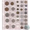 Image 3 : Estate Lot of Miscellaneous Coinage from All Around the World in Plastic Sheets Inside Blue Vinyl Bi