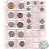 Image 4 : Estate Lot of Miscellaneous Coinage from All Around the World in Plastic Sheets Inside Blue Vinyl Bi