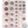 Image 5 : Estate Lot of Miscellaneous Coinage from All Around the World in Plastic Sheets Inside Blue Vinyl Bi