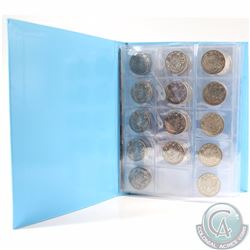 Estate Lot of Canada 50-cent Dated 1939-1965 in Blue Folder. Only 1948 is missing. 25pcs