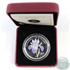 Image 1 : 2013 Canada $20 Swarovski Crystals Blue Flag Iris Fine Silver Coin (Missing outer sleeve & capsule l