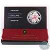 Image 1 : 2006 Canada $5 Breast Cancer Pink Ribbon Fine Silver Coin (Outer sleeve tattered & capsule lightly s