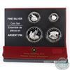Image 1 : 2005 Canada The Lynx .9999 Fine Silver Fractional 4-coin Set (TAX Exempt)