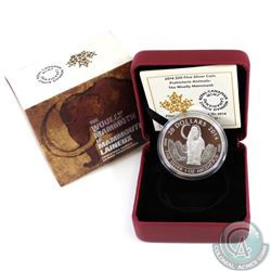 2014 Canada $20 Prehistoric Animals - The Woolly Mammoth Fine Silver Coin (TAX Exempt)