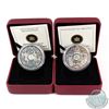 Image 1 : 2012 Canada $15 Maple of Good Fortune & 2013 $15 Maple of Peace Fine Silver Hologram Coins (Missing 