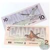 Image 1 : Pair of 3 Digit Radar Bird Series notes, one $2 and one $10. 2pcs