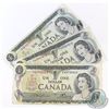 Image 1 : 3 x 1973 $1 Notes with Scarce Prefix PA. 3pcs