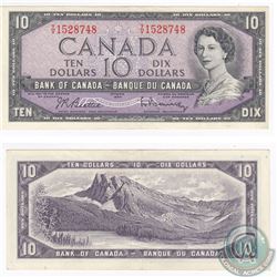 1954 $10 Note with Scarce Prefix T/V