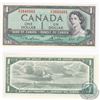 Image 1 : 1954 4 Digit Radar $1 Note with Serial Number Z/F3849483