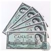 Image 1 : 5 x 1954 $1 Notes with Beattie-Coyne Signatures and Consecutive Serial Numbers. 5pcs