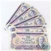 Image 1 : 5 x 1971 $10 Notes with Crow-Bouey Signatures and Consecutive Serial Numbers. 5pcs