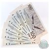 Image 1 : 6 x 1988 $100 Notes with Knight-Thiessen Signatures and Consecutive Serial Numbers. 6pcs
