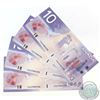 Image 1 : 4 x 2001 Missing Circle $10 Notes with FEE Prefix and Consecutive Serial Numbers. 4pcs