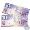 Image 1 : 2 x 2005 Replacement $10 Notes with Prefix BEY(3.460M-3.580M) and Consecutive Serial Numbers. 2pcs