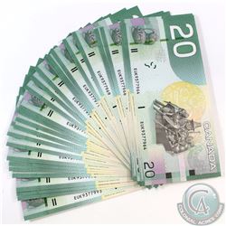 30 x 2004 $20 Notes with Jenkins-Carney Signatures and Consecutive Serial Numbers. 30ocs