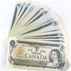 94 x 1973 $1 Notes with 94 different Prefixes all in UNC Condition. 94pcs