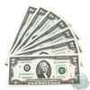 Image 1 : 7 x 2003 Federal Reserve $2 Notes from the USA with Consecutive Serial Numbers. 7pcs