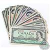 Image 1 : $333.00 Face Value in 1954 Modified Portrait Series Banknotes. There are 17 pieces consisting of 5 x