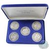 Image 1 : 5x Morgan Silver dollar Collection with display box. This lot includes the following dates: 1879, 18