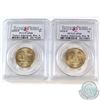 Image 1 : 2x 2010-P USA Native American Dollar Position A & B PCGS Certified SP-68. 2pcs