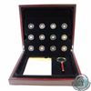 Image 1 : Worlds Most Affordable Gold 12-Coin Collection with Luxurious Wooden Collector Case & Magnifier (TAX