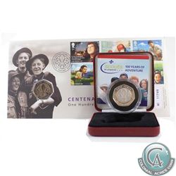 2007 United Kingdom Centenary of Scouting 50 Pence Coin - Sterling Silver Proof and Brilliant Uncirc